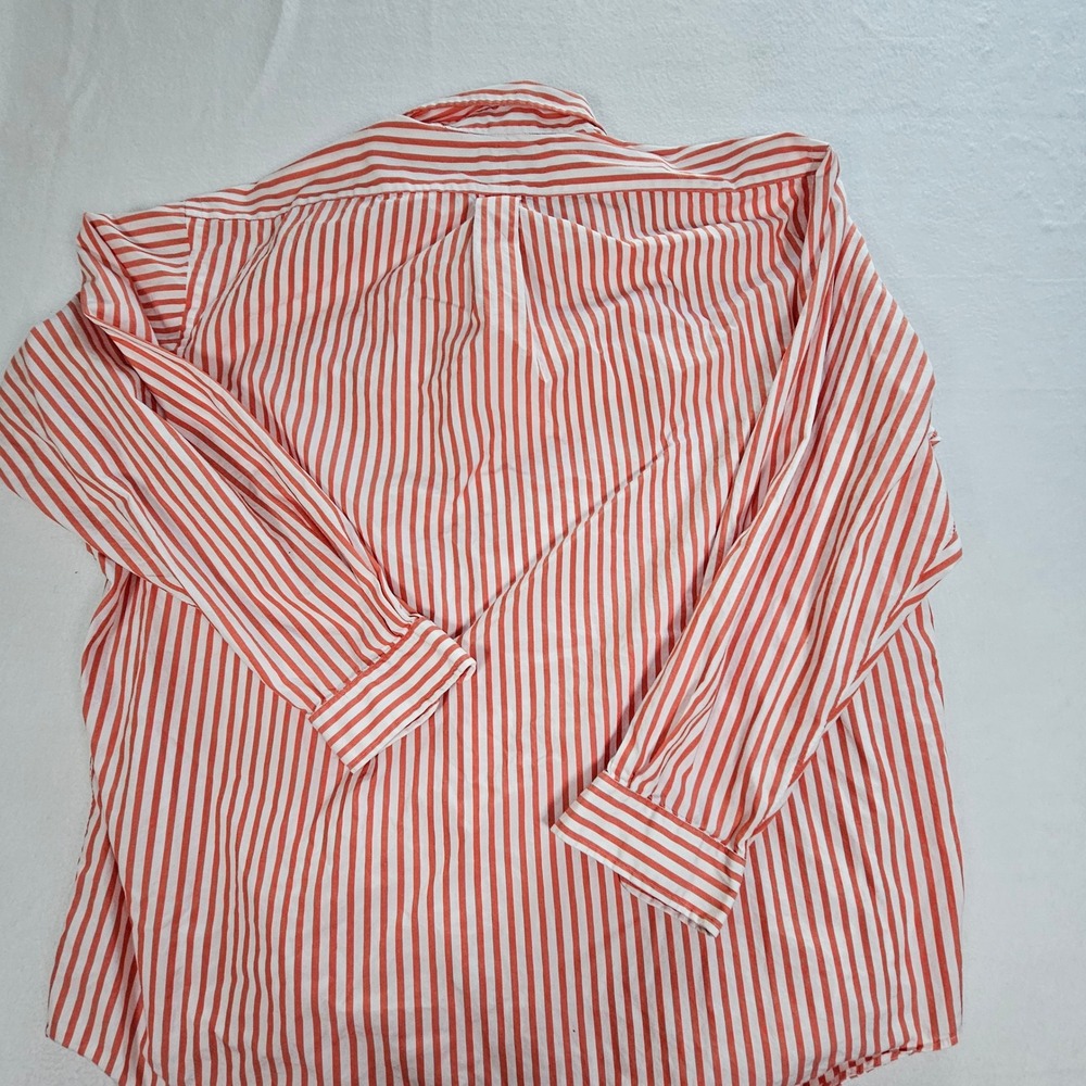 Polo Ralph Lauren Blake Mens XXL Coral White Striped Cotton Button Down Shirt - Picture 10 of 12